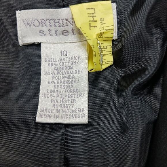 Worthington Stretch Woman's 10 Blazer. Shoulder Pads, 2 Button Front. 80's, Y2K. - Picture 2 of 13